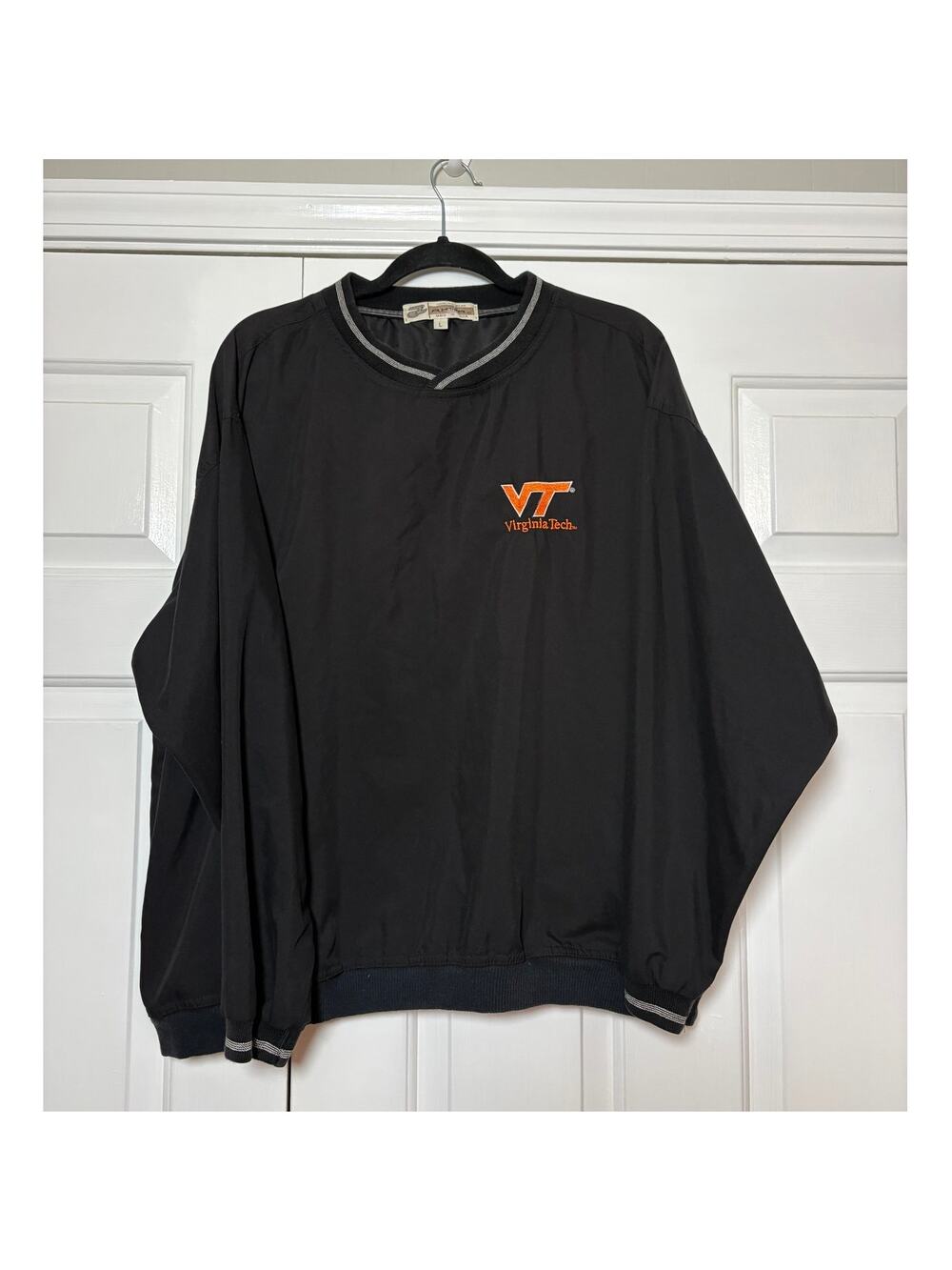 Virginia Tech Akwa Pullover Embroidered V Neck Windbreaker Golf Pullover Jacket